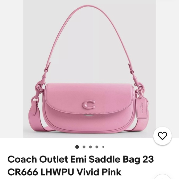 NWT Coach Emmy Saddle bag in vivid pink - Picture 1 of 11